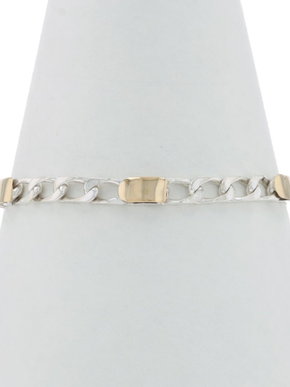 Tiffany & Co. Curb Chain Bracelet 7 1/2" - Sterling Silver 925 Yellow Gold 18k